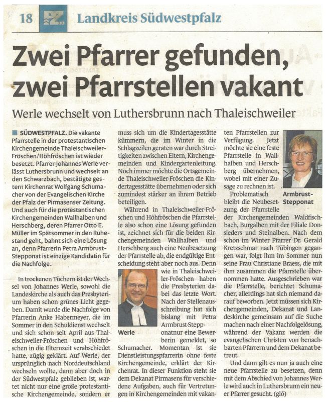 Pfarrstelle in Thw-PZ 19-06-15-800